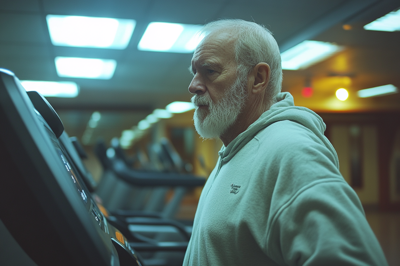 Старші люди використовують технології для медитації